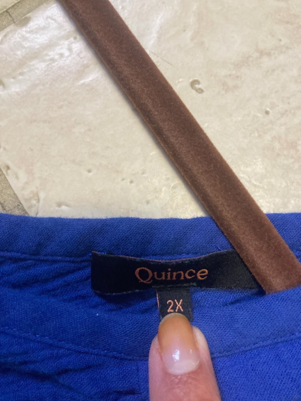 Quince 100% Organic Cotton Gauze Tiered Maxi Dress Orchid Blue Size 2X - Picture 6 of 8